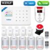 KERUI Wireless Home WIFI GSM Security Alarm System Kit APP Control With Auto Dial Motion Detector Sensor Burglar Alarm System