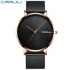 Premium brand CRRJU new minimalist style men's watch, design style high-grade solid color sports lightweight watch