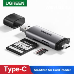 Ugreen Card Reader USB 3.0 Type C to SD Micro SD TF Adapter for laptop Accessories OTG Cardreader Smart Memory SD Card Reader