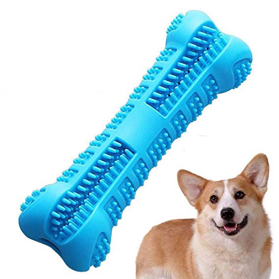 Pet Dog Toothbrush Stick Pet Chew Toys Dogs Teeth Brushing Cleaning Massage Nontoxic Natural Rubber Dental Care Sticker