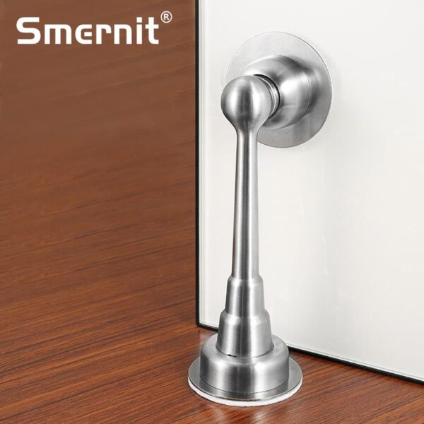 Magnet Door Stopper Zinc Alloy Door Stop Magnetic Door Holder Toilet Glass Lengthen Doorstop Furniture Hardware Home Improvement