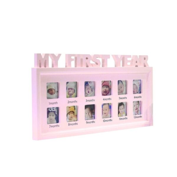 Baby Gift "MY FIRST YEAR" 12 Month Photo Frame Baby Memory Gift Pictures Souvenirs Newborn Kids Birthday Gift Decorations