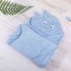Baby Poncho Bath Towel Bebe Toalla Velvet 90*90cm Fleece Hood Infant Towels Blanket Newborn Baby Hooded Towel Infant Babies Spa