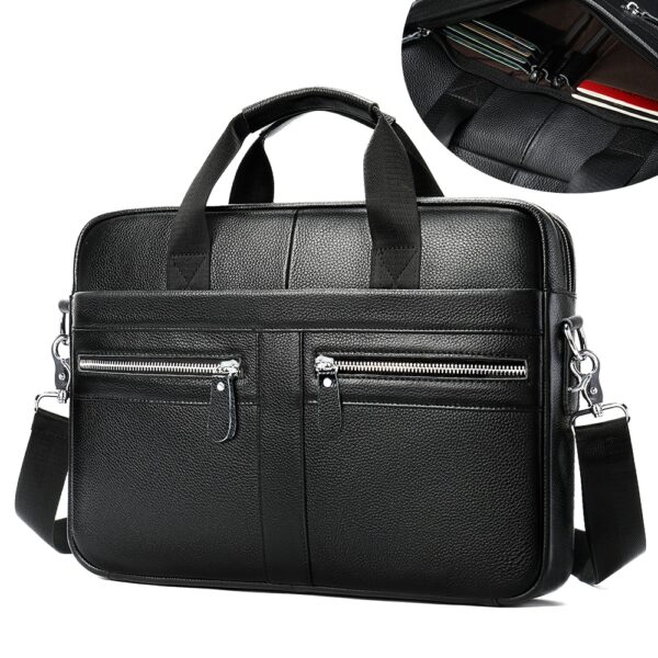 WESTAL Bag men's Genuine Leather briefcase Male man laptop bag natural Leather for men Messenger bags men's briefcases 2019