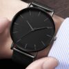 Men Watch Quartz Casual Watches Simple Metal Hour Reloj Quartz Watch Montre Mesh Stainless Steel erkek kol saati masculino clock