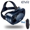 ETVR 3D Movies Games Glasses VR Box Google Cardboard Immersive Virtual Reality Headset with Controller Fit 5-7 inch Smart phone