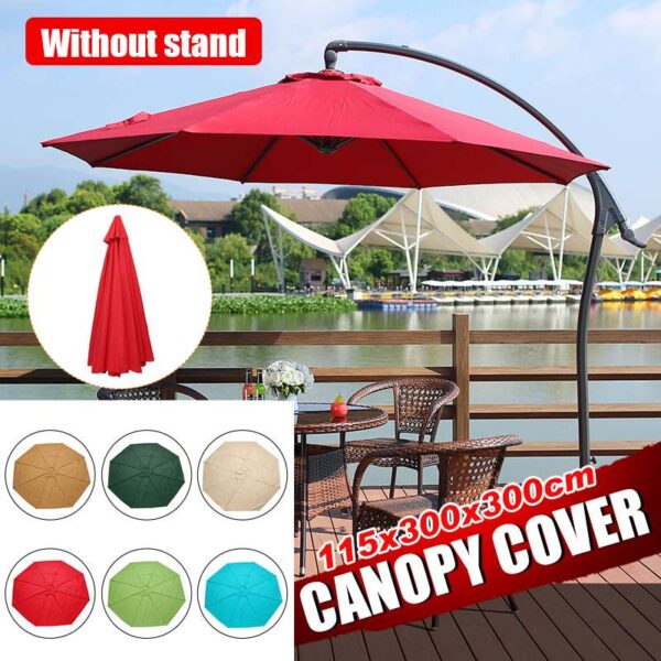 300 cm Parasol Patio Sunshade Umbrella Cover Courtyard Swimming Pool Beach pergola Waterproof Outdoor Garden Canopy Sun Shelter
