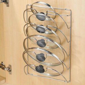 MOM'S HAND Kitchen Tool 5 Layer Anti-fall Metal Drying Pan Pot Rack Cover Lid Rest Stand Spoon Holder