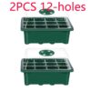 2/3/4/5/6/10 Pack Seedling Tray Seed Starter Tray with Dome and Base 12 Cells For Gardening Bonsai - White/Black/Green