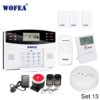 Free shipping Wofea IOS Android APP Control Wireless Home Security GSM Alarm System two way Intercom SMS notice for power off