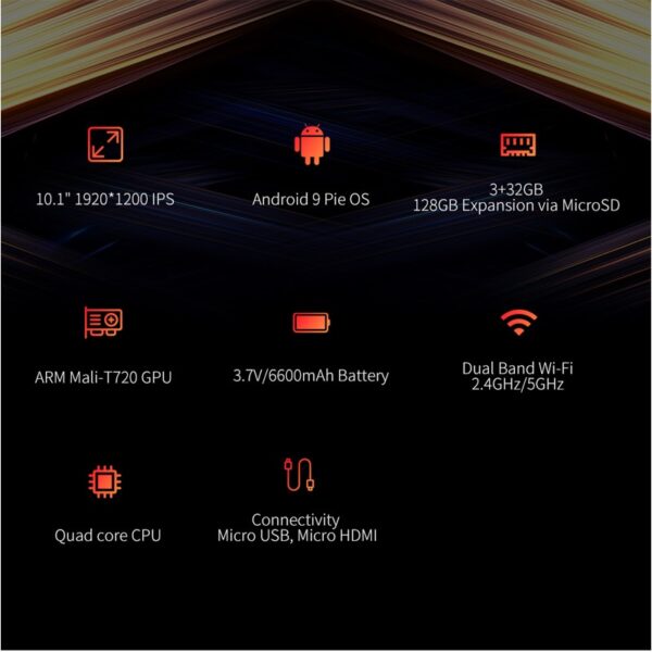 Alldocube iPlay10 Pro 10.1 inch Wifi Tablet Android 9.0 MT8163 quad core 1200*1920 IPS Tablets PC RAM 3GB ROM 32GB HDMI OTG