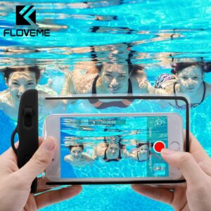 FLOVEME Waterproof Smartphone Case For Phone Pouch Bag 6.0" Underwater Luminous Phone Case For iPhone XR Huawei Xiaomi Universal