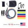 17Pcs/Set Latex Resistance Bands Gym Door Anchor Ankle Straps With Bag Kit Set Yoga Exercise Fitness Band Rubber Loop Tube Bands