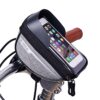 B-SOUL Cycling Bicycle Bike Head Tube Handlebar Cell Mobile Phone Bag Case Holder Screen Phone Mount Bags Case For 6.5in