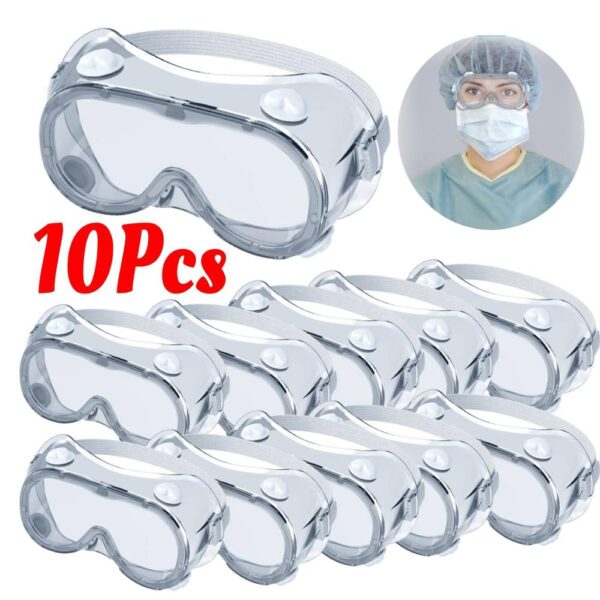 2 Type Protective Safety Goggles Wide Vision Disposable Indirect Vent Prevent Eye Mask Anti-Fog Splash Goggles