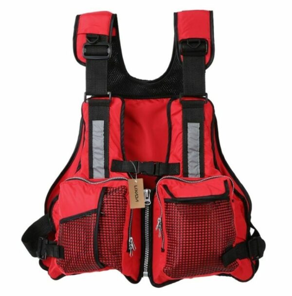 Adult Life Jacket Adjustable Multi Pocket Lifejacket Buoyancy Safe Sailing Kayak Canoeing Fly Fishing Watersport Aid Vest