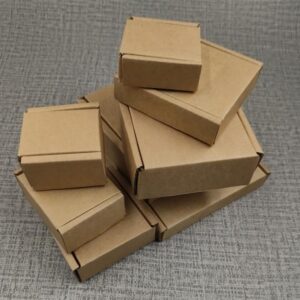 50pcs Large Kraft Paper Box Brown Cardboard Jewelry Packaging Box For Shipping Corrugated Box Thickened Paper Postal Box 17Sizes