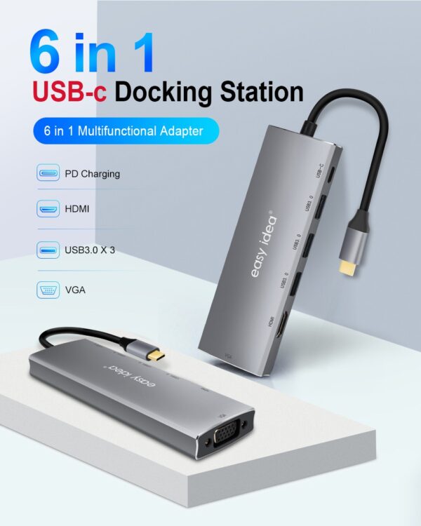 USB C Hub Type C Hub Splitter Multi USB 3.0 HDMI VGA Port for MacBook Pro USB-C Expander Type-C Hab Adapter Computer Accessory