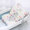 Baby Bathtub Cushion Foldable Baby Bath Seat Support Pad Newborn bath bed Chair Infant Anti-Slip Soft Comfort Mat net pocket