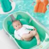 Herbabe Newborn Baby Safety Bath Seat Portable Air Cushion Children Kids Bath Bed Infant Baby Non-Slip Bathtub Mat Shower Pillow