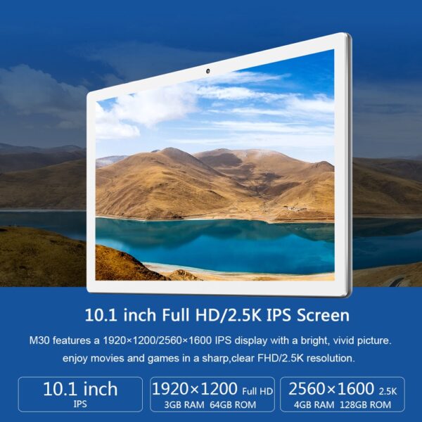Newest Teclast M30 10.1 inch Tablet MT6797 X27 Deca Core 2560 x 1600 2.5K IPS Screen Dual 4G 4GB RAM 128GB ROM Android Tablet pc