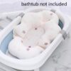 Baby Bath Seat Support Mat Foldable Baby Bath Tub Pad & Chair Newborn Bathtub Pillow Infant Anti-Slip Soft Comfort Body Cushion