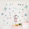 Tofok Flying Butterfly PVC Wallpaper Cute Girl Kids Room Dormitory Decals Dreamy Style Removable Home Coffee Store Nursery Decor