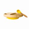 Suction bowl Bamboo Silicone Suction Cup Baby Plate Feeding Bamboo Children Tableware Dishes Baby Bowl baby feeding bowl