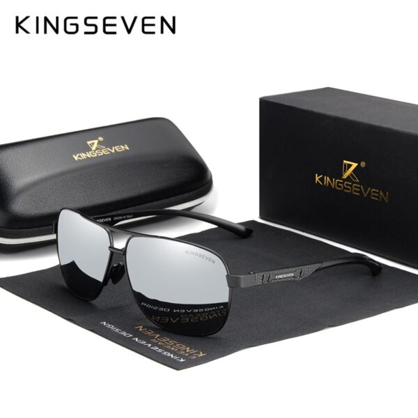 KINGSEVEN 2020 Brand Men Aluminum Sunglasses Polarized UV400 Mirror Male Sun Glasses Women For Men Oculos de sol