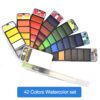 Superior 18/25/33/42Colors Solid Watercolor Paint Set With Water Brush Pen Watercolor Pigment For Draw Art Supplies