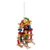 High Quality Colorful Parrot Toys Macaw Cage Chew Bird Toys For Parrots Pet Bird Conure Swing Scratcher 38x10 cm