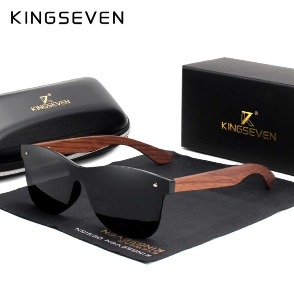 KINGSEVEN Natural Wooden Sunglasses Men Polarized Fashion Sun Glasses Original Wood Oculos de sol masculino