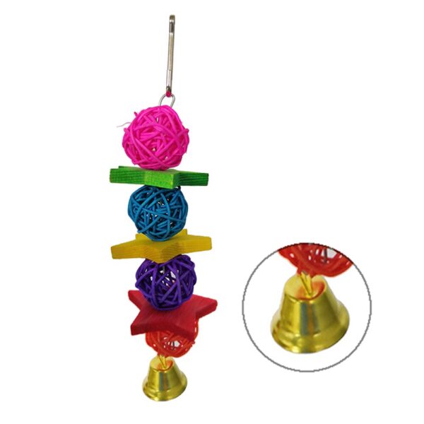 7PCS/Set Combination Parrot Toy Bird Articles Parrot Bite Toy Bird Toys Parrot Funny Swing Ball Bell Standing Training Toys