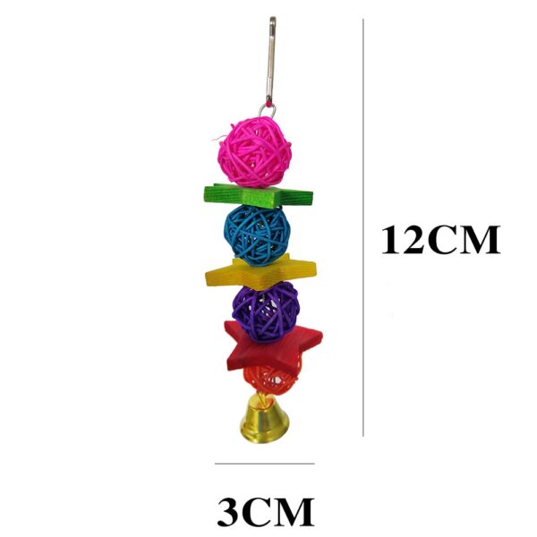 7PCS/Set Combination Parrot Toy Bird Articles Parrot Bite Toy Bird Toys Parrot Funny Swing Ball Bell Standing Training Toys