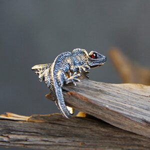 Adjustable Lizard Ring Cabrite Gecko Chameleon Anole Jewelry Free Size gift idea free ship
