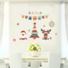 Christmas Tree Deer Santa Claus Wall Stickers For Kids Rooms Store Window Home Decor New Year Wall Decals Pvc Mural Art Posters
