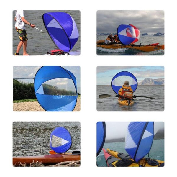 42"/108cm Sail Foldable Kayak Boat Wind Sail Sup Paddle Board Sailing Canoe Stroke Paddle Rowing Boats Wind Clear Window
