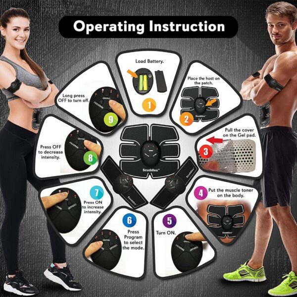 Slimming Fat Burning Exerciser Electric Muscle Training Gym Smart Fitness Muscle Stimulator Abdominal Tool Muscle Stimulator