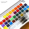 High Quality Solid Pigment Watercolor Paints Set With Water Color Portable Brush Pen For Professional Painting Art Supplies