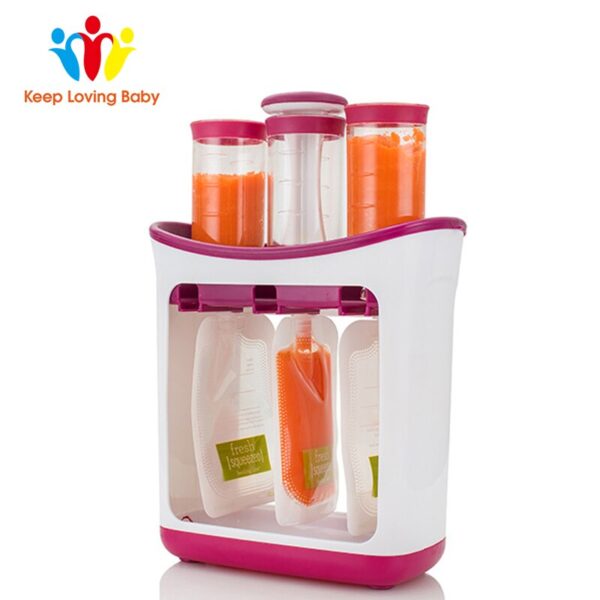 Dropshipping Baby Food Maker Squeeze Food Station Organic Food For Newborn Fresh Fruit Container Storage Baby Feeding Maker