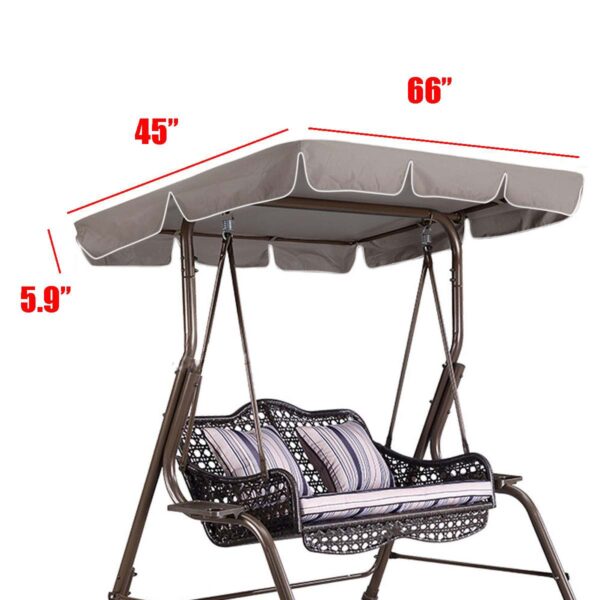 Summer Swing Chair Awning Waterproof Gazebos Canopy Tent for Outdoor Garden Hammock Chair Top Cover
