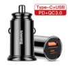 Baseus 30W Quick Charge 4.0 3.0 USB Car Charger For Xiao Mi9 Huawei Supercharge SCP QC4.0 QC3.0 Fast PD USB C Car Phone Charger