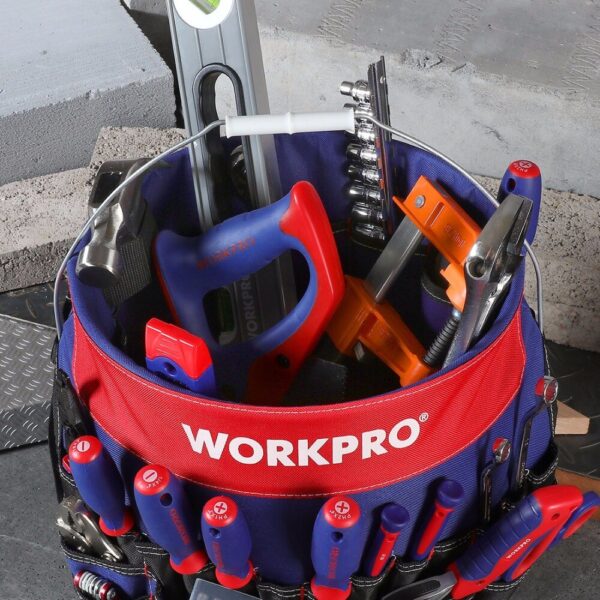 WORKPRO 5 Gallon Bucket Tool Organizer Bucket Boss Tool Bag (Tools Excluded)