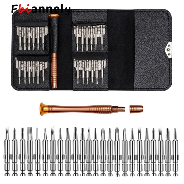 Leather Case 25 In 1 Torx Screwdriver Set Mobile Phone Repair Tool Kit Multitool Hand Tools For Iphone Watch Tablet PC 2018 New