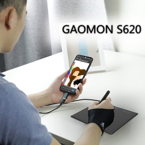 Gaomon S620 6.5x4 Inch Anime Digital Graphic Tablet Art Writing Board for Drawing &Game OSU with 8192 Pressure Battery-Free Pen