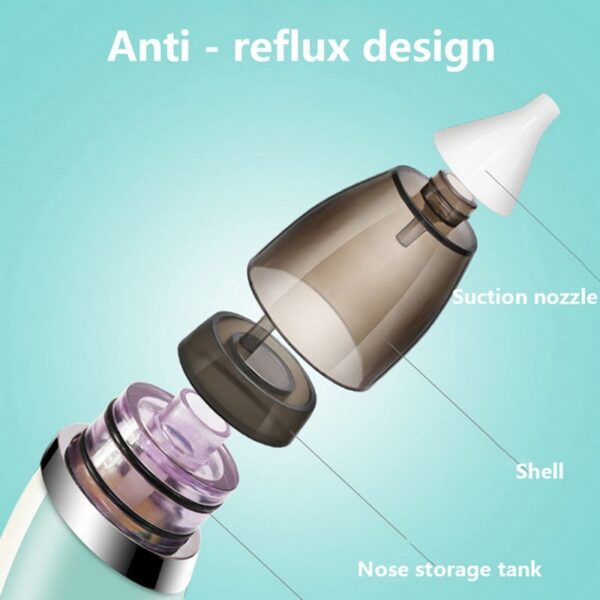 New Baby Nasal Aspirator Electric Safe Hygienic Nose Cleaner Baby Care Nose Tip Oral Snot Sucker For Newborn Infant Toddler