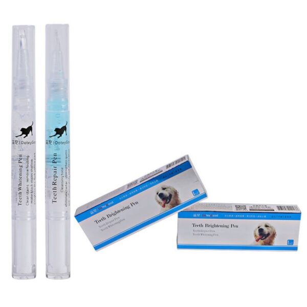 3/5ml Pets Dog Grooming Whitening Pen Teeth Cleaning Kit Pen Dogs Cats Natural Plants Tartar Dental Remover Tool