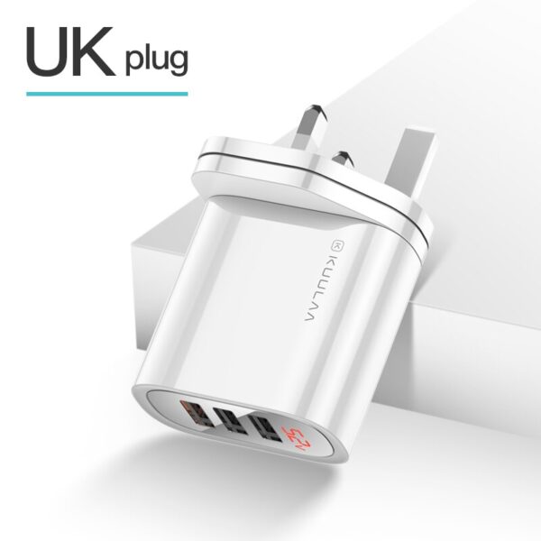 KUULAA Quick Charge 3.0 USB Charger 30W QC3.0 QC Fast Charging Multi Plug Mobile Phone Charger For iPhone Samsung Xiaomi Huawei