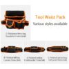 Multi-functional Electrician Tools Bag Waist Pouch Belt Storage Holder Organizer Garden Tool Kits Waist Packs Oxford Cloth