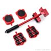Furniture Mover Tool Transport Lifter Heavy Stuffs Moving 4 Wheeled Roller with 1 Bar Set D23 19 Dropship